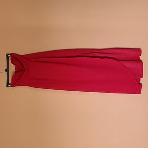 Red Strapless Gown floor length